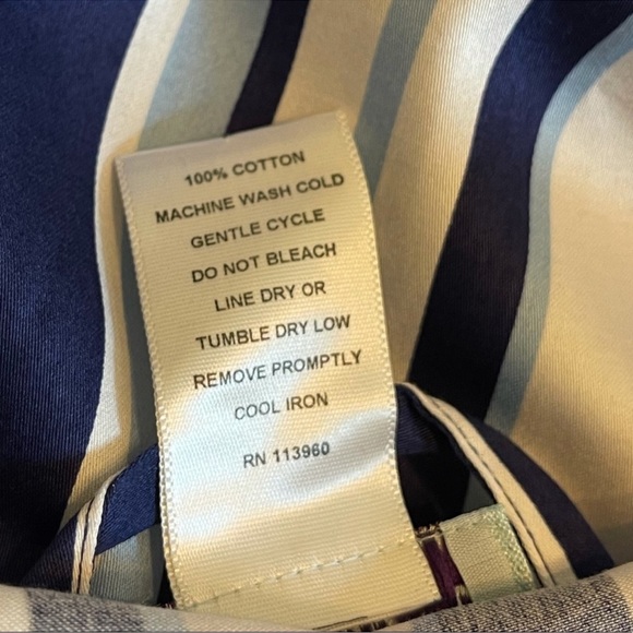 Julianna Rae Spring 2 Piece Blue Striped Pajama Set Large New Without Tags - Picture 7 of 7